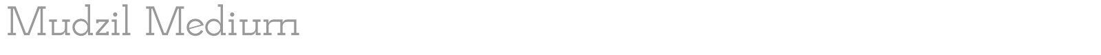 Mudzil font preview